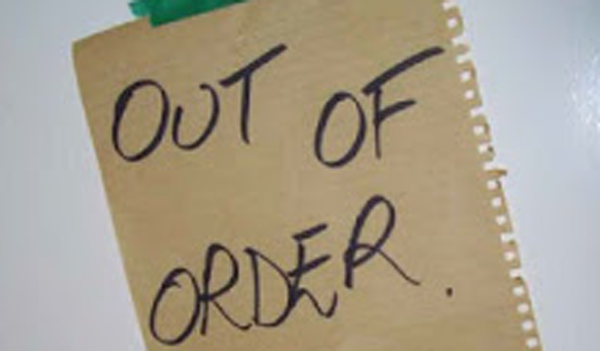Out of order sign
