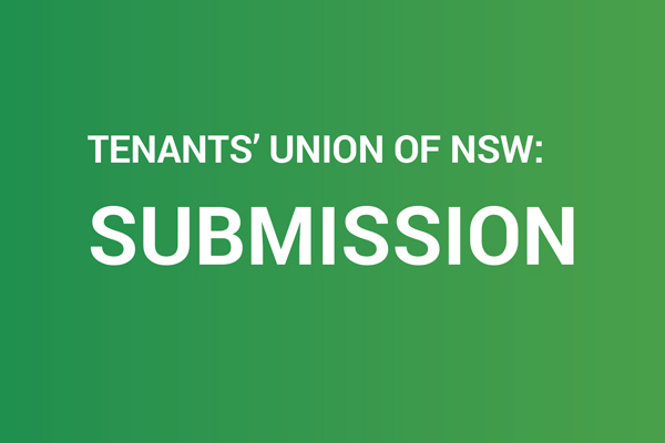 Tenants' Union of NSW Submission