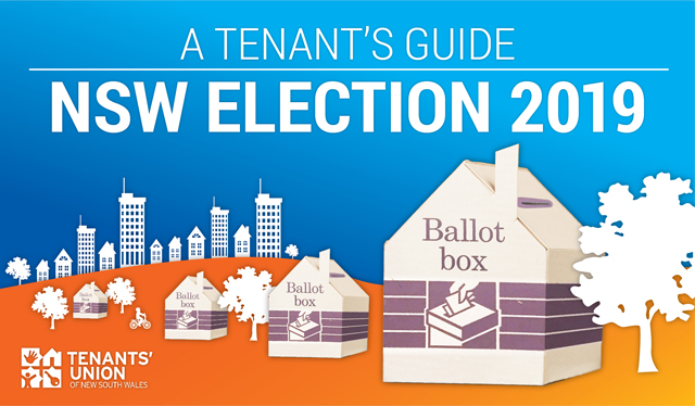 Election Guide cover with houses and ballot boxes