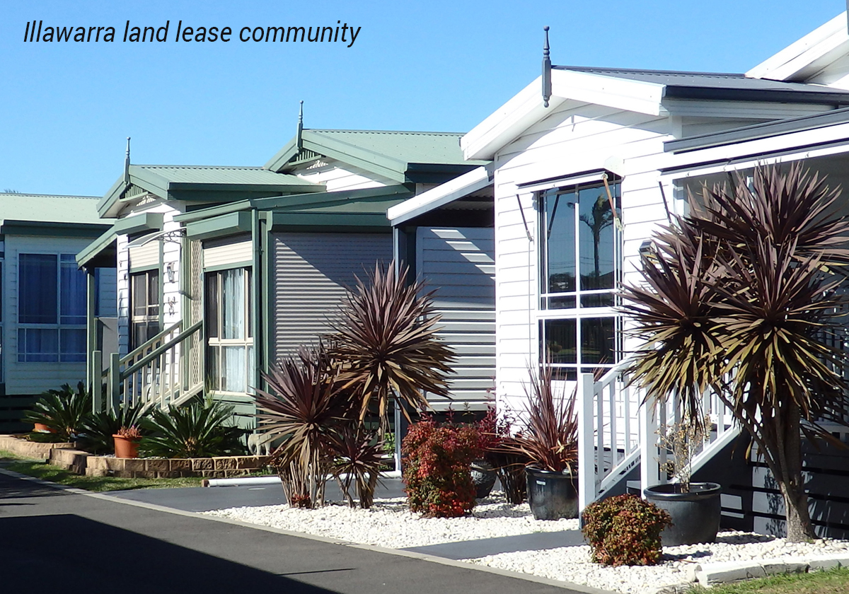 Dwellings at an Illawarra land lease community