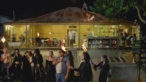A scene from the movie He Died With a Felafel In His Hand