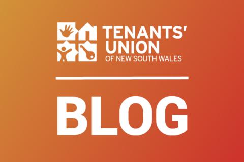 Tenants' Union Logo and blog on an orange background