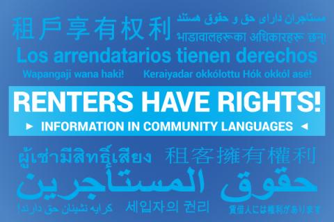 Renters have rights: Information in community languages