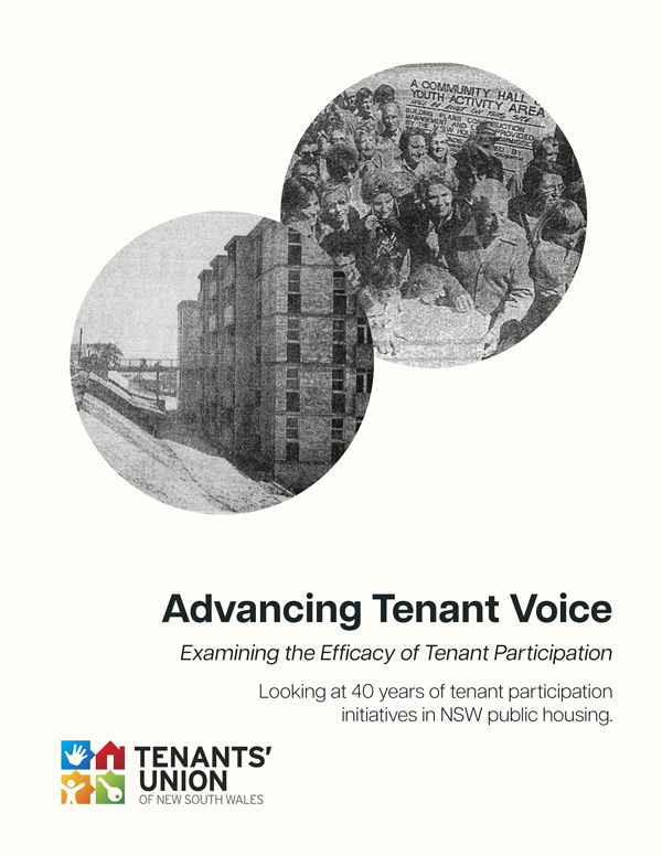 Report cover with historical photos of tenants