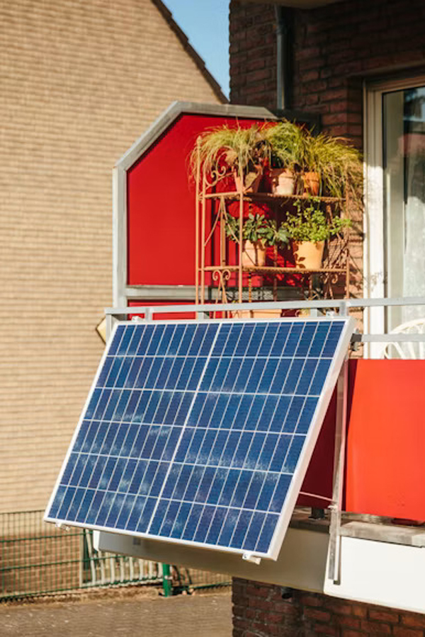 solar panel on balcony